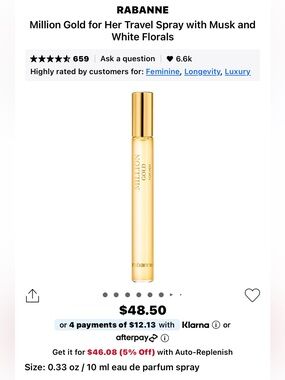 NEW Rabanne Million gold for her